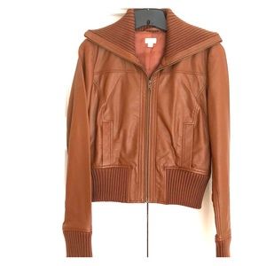 French leather bomber jacket. Size medium.